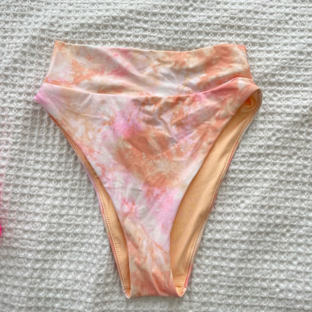 Aerie Pink and Orange Tie-Dye Bikini Bottom
